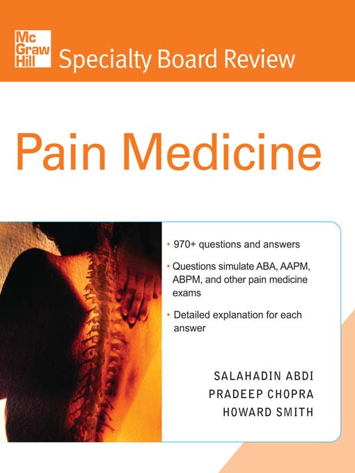 Title details for Pain Medicine by Salahadin Abdi - Available
